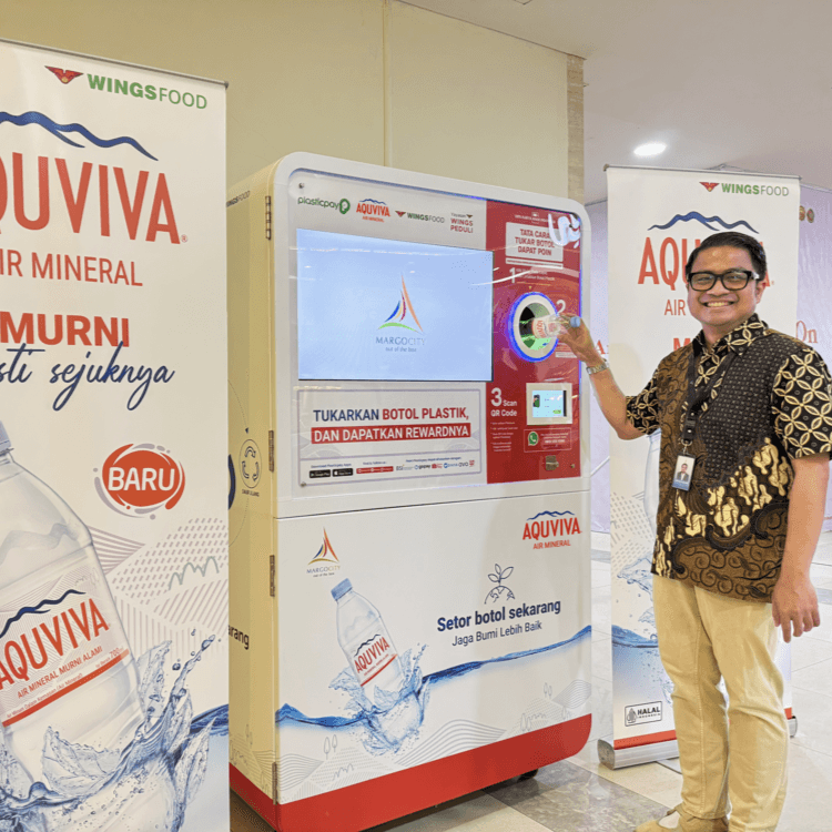 AQUVIVA, Plasticpay, dan Margo City Mall Kolaborasi Hadirkan RVM Pertama di Kota Depok