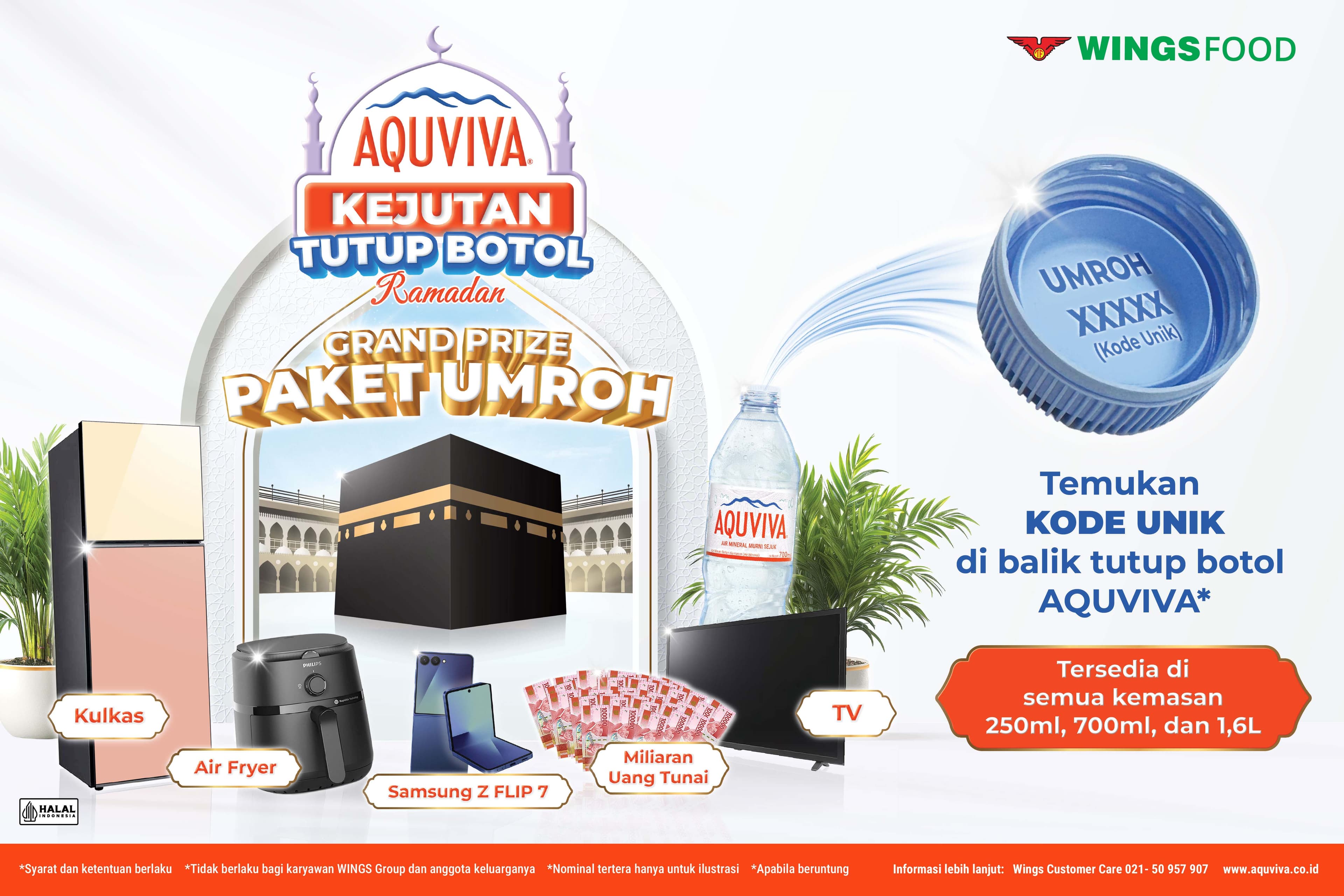 Ikuti Promo Kejutan Tutup Botol AQUVIVA Ramadan, Raih Kesempatan Hadiah Umroh!